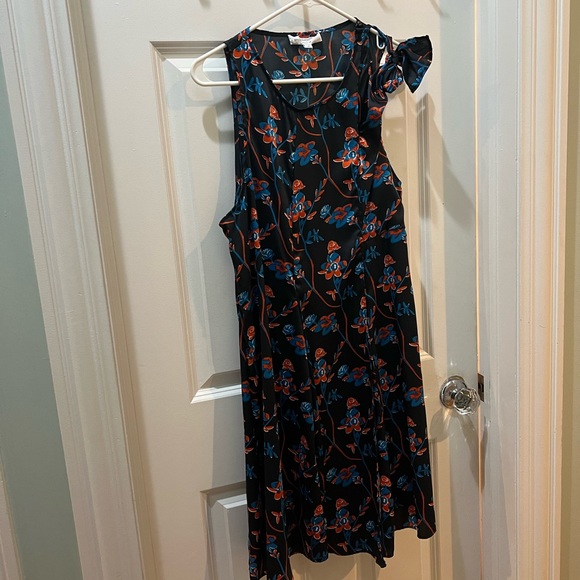 THAKOON COLLECTIVE Black Daisy Printed Dress sz 12 - Picture 4 of 5